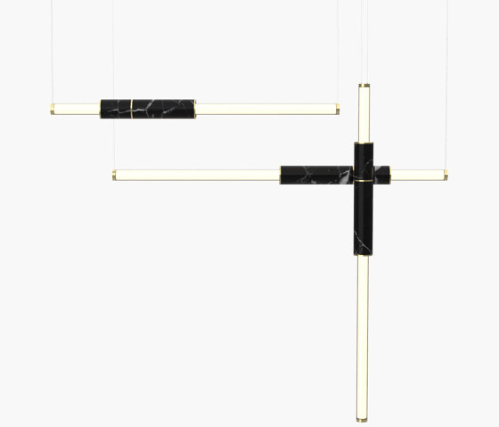 Light Pipe | S 58—11 - Polished Brass - Black | Pendelleuchten | Empty State