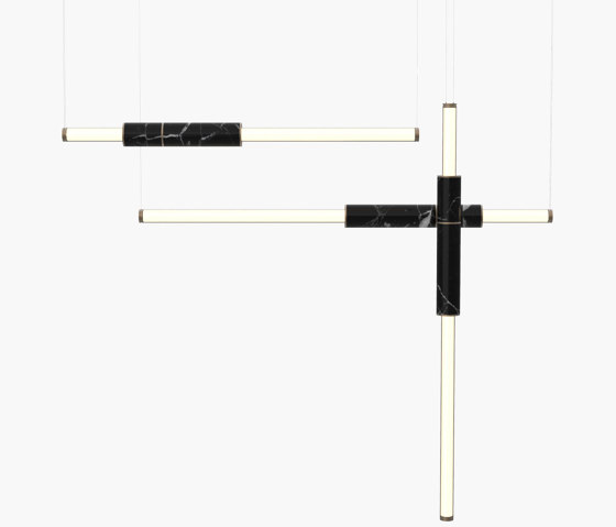 Light Pipe | S 58—11 - Burnished Brass - Black | Suspended lights | Empty State