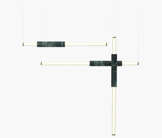 Light Pipe | S 58—11 - Burnished Brass - Green | Lampade sospensione | Empty State