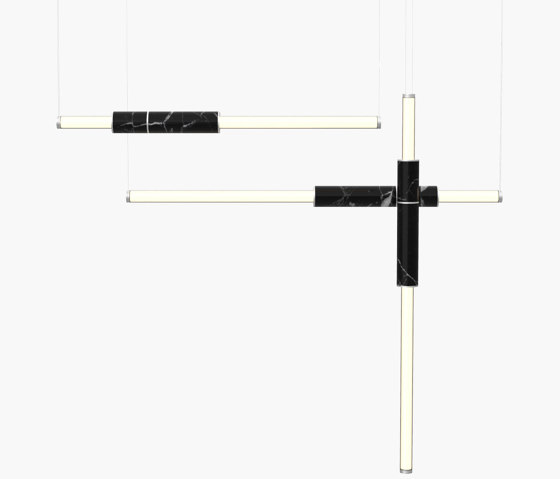 Light Pipe | S 58—11 - Silver Anodised - Black | Suspended lights | Empty State