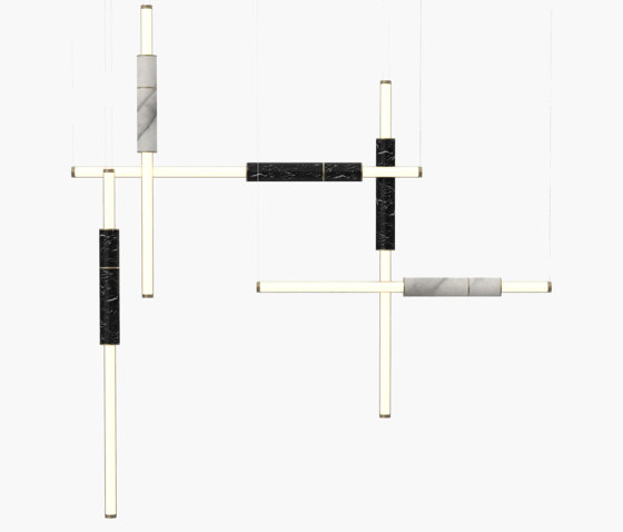 Light Pipe | S 58—12 - Burnished Brass - White / Black | Pendelleuchten | Empty State