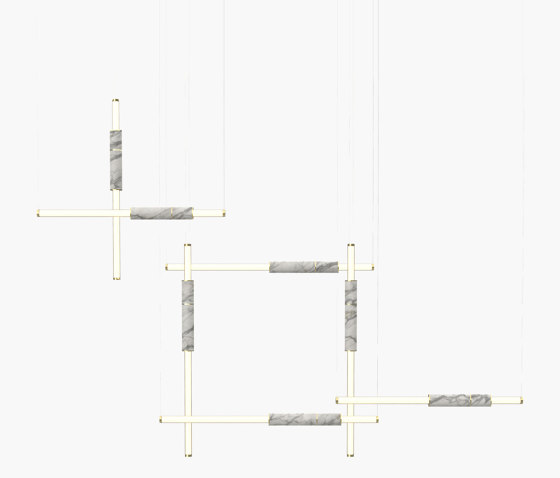 Light Pipe | S 58—13 - Polished Brass - White | Lámparas de suspensión | Empty State