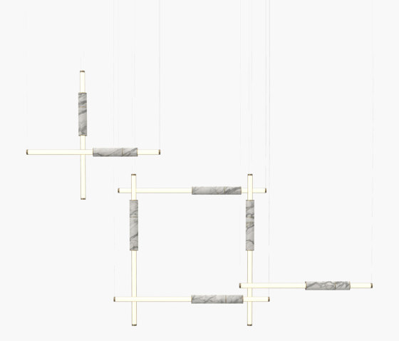 Light Pipe | S 58—13 - Burnished Brass - White | Suspended lights | Empty State