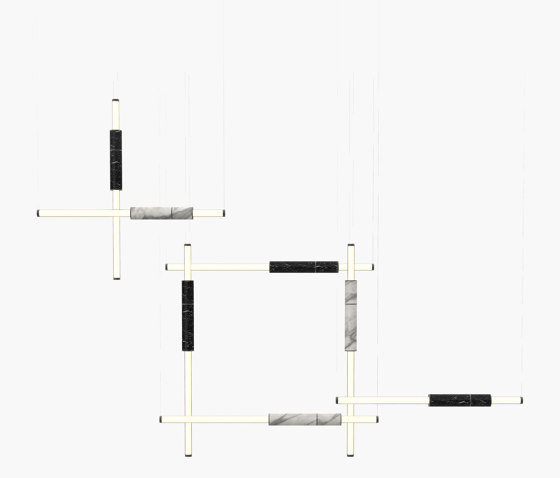 Light Pipe | S 58—13 - Black Anodised - White / Black | Suspended lights | Empty State