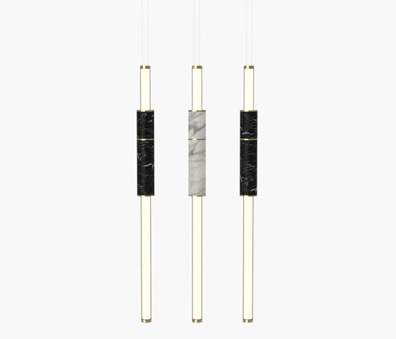 Light Pipe | S 58—14 - Polished Brass - White / Black | Lampade sospensione | Empty State