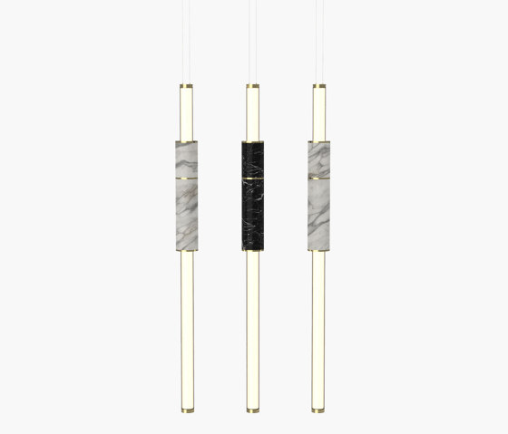 Light Pipe | S 58—14 - Polished Brass - White / Black | Suspensions | Empty State