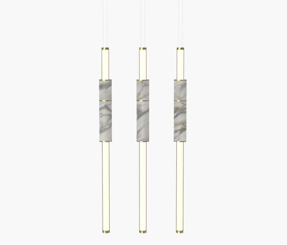 Light Pipe | S 58—14 - Polished Brass - White | Lampade sospensione | Empty State