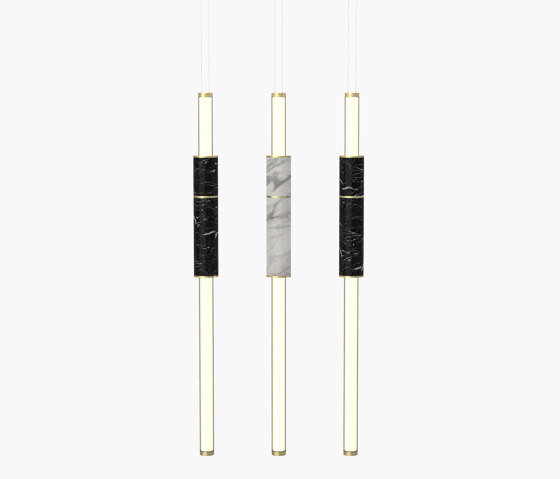Light Pipe | S 58—14 - Brushed Brass - White / Black | Suspensions | Empty State
