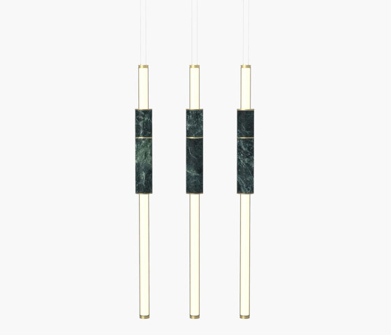Light Pipe | S 58—14 - Brushed Brass - Green | Suspensions | Empty State