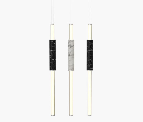 Light Pipe | S 58—14 - Silver Anodised - White / Black | Suspended lights | Empty State