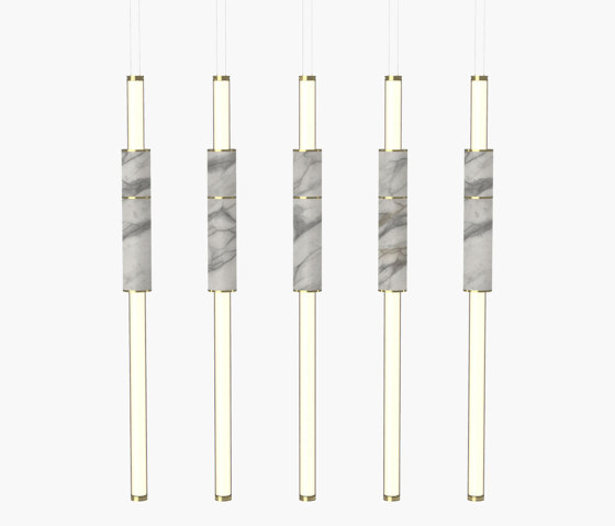 Light Pipe | S 58—15 - Polished Brass - White | Lampade sospensione | Empty State