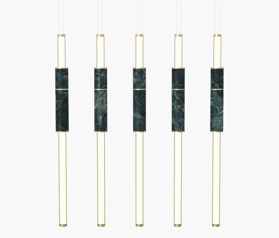 Light Pipe | S 58—15 - Brushed Brass - Green | Suspensions | Empty State