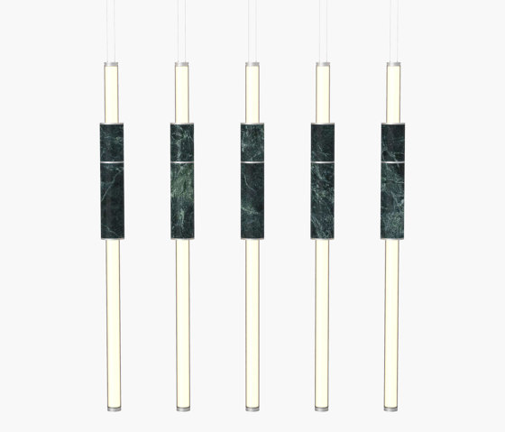 Light Pipe | S 58—15 - Silver Anodised - Green | Suspended lights | Empty State