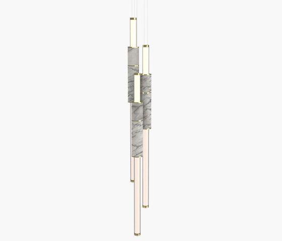 Light Pipe | S 58—16 - Polished Brass - White | Pendelleuchten | Empty State