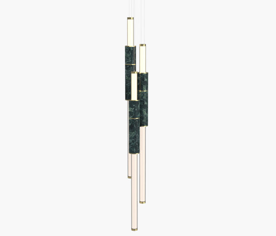 Light Pipe | S 58—16 - Polished Brass - Green | Suspensions | Empty State