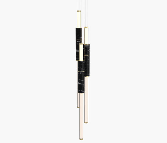 Light Pipe | S 58—16 - Brushed Brass - Black | Lampade sospensione | Empty State