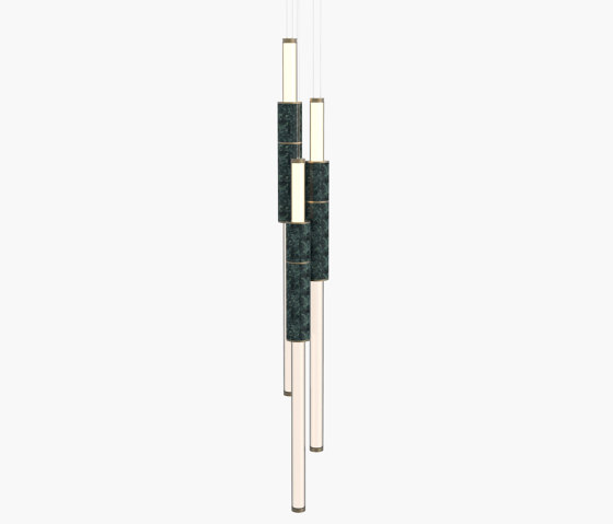 Light Pipe | S 58—16 - Burnished Brass - Green | Suspended lights | Empty State