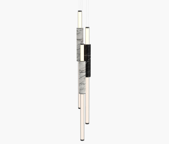 Light Pipe | S 58—16 - Black Anodised - Black / White | Suspended lights | Empty State
