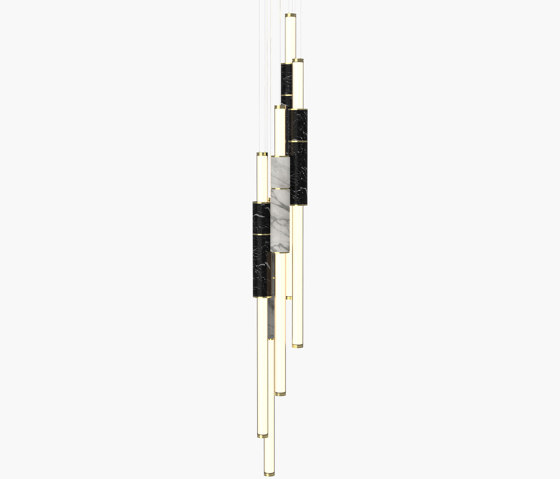 Light Pipe | S 58—17 - Polished Brass - Black / White | Lámparas de suspensión | Empty State