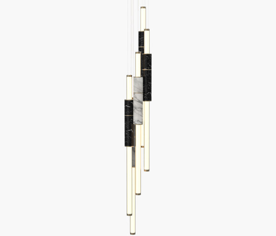 Light Pipe | S 58—17 - Burnished Brass - Black / White | Suspensions | Empty State
