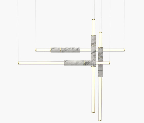 Light Pipe | S 58—18 - Polished Brass - White | Suspended lights | Empty State