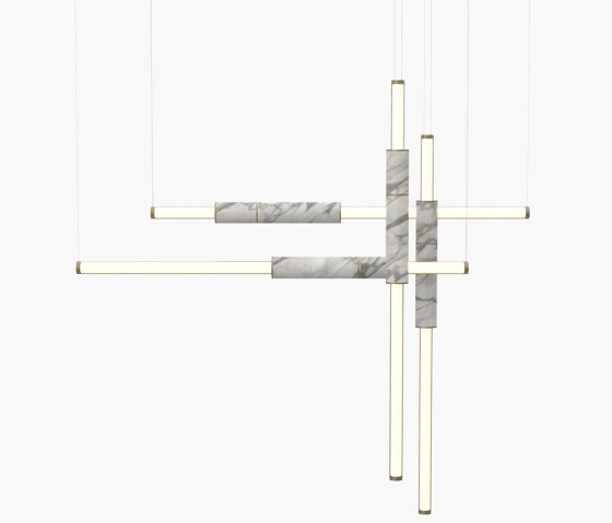 Light Pipe | S 58—18 - Burnished Brass - White | Suspended lights | Empty State