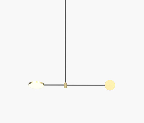 Motion | S 23—02 - Brushed Brass / Black Anodised | Suspended lights | Empty State