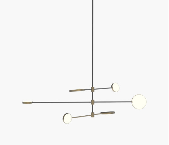 Motion | S 23—07 - Burnished Brass / Black Anodised | Suspended lights | Empty State