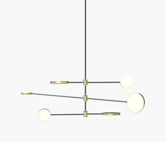 Motion | S 23—10 - Brushed Brass / Black Anodised | Lampade sospensione | Empty State
