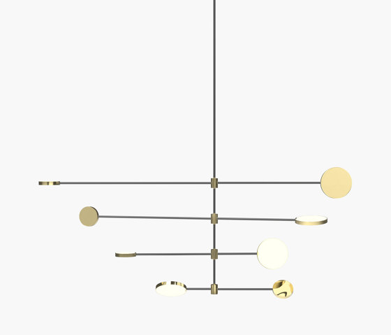 Motion | S 23—11 - Polished Brass / Black Anodised | Lampade sospensione | Empty State