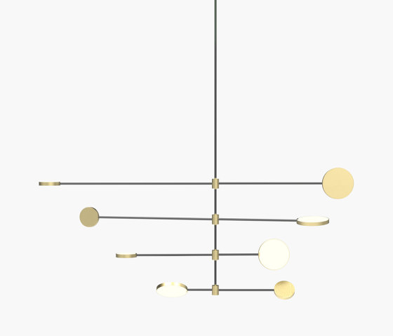 Motion | S 23—11 - Brushed Brass / Black Anodised | Pendelleuchten | Empty State