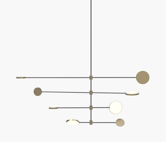 Motion | S 23—11 - Burnished Brass / Black Anodised | Suspended lights | Empty State