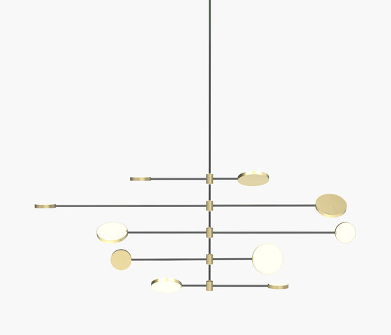 Motion | S 23—12 - Brushed Brass / Black Anodised | Lampade sospensione | Empty State