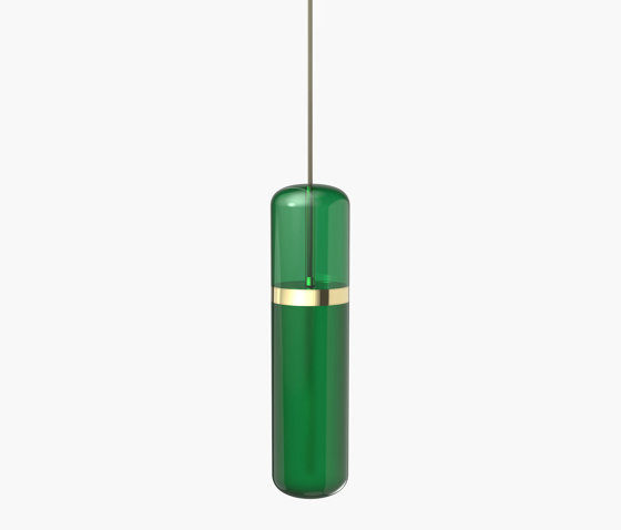 Pill | S 36—01 - Polished Brass - Green | Lámparas de suspensión | Empty State
