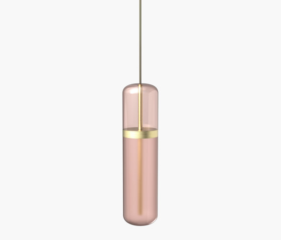 Pill | S 36—01 - Brushed Brass - Pink | Suspended lights | Empty State