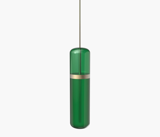 Pill | S 36—01 - Burnished Brass - Green | Suspended lights | Empty State