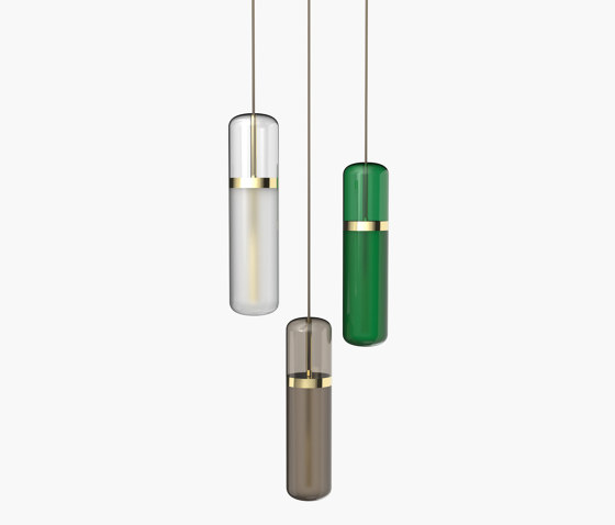 Pill | S 36—02 - Polished Brass - Opal / Smoked / Green | Lámparas de suspensión | Empty State