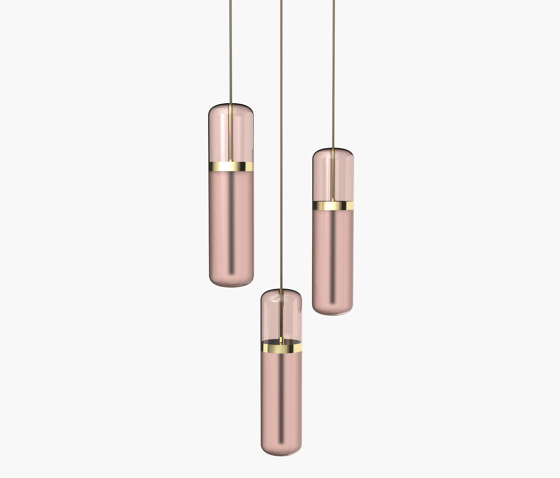 Pill | S 36—02 - Polished Brass - Pink | Lampade sospensione | Empty State