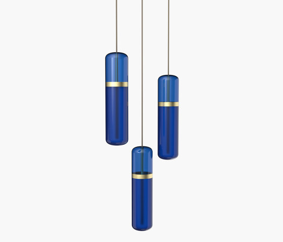 Pill | S 36—02 - Brushed Brass - Blue | Pendelleuchten | Empty State