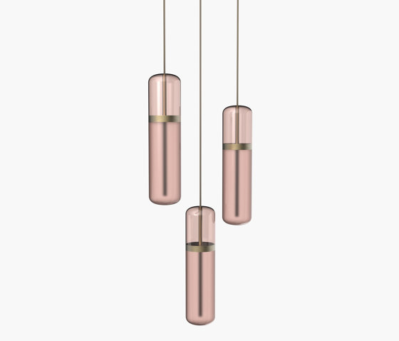 Pill | S 36—02 - Burnished Brass - Pink | Pendelleuchten | Empty State