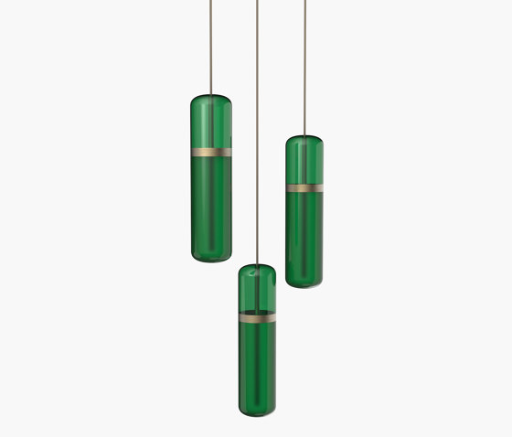 Pill | S 36—02 - Burnished Brass - Green | Suspended lights | Empty State