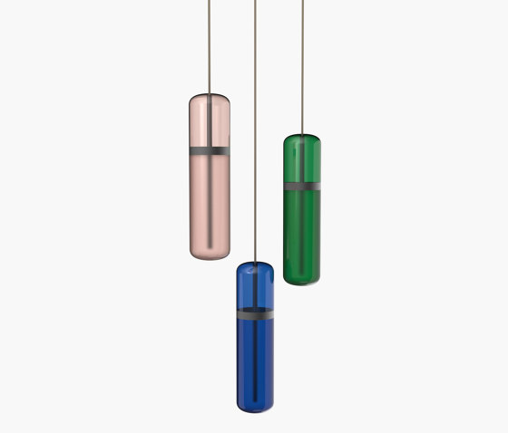 Pill | S 36—02 - Black Anodised - Pink / Blue / Green | Pendelleuchten | Empty State