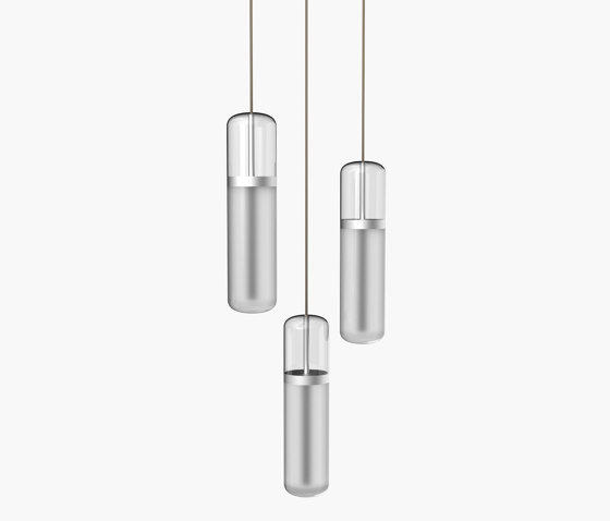 Pill | S 36—02 - Silver Anodised - Opal | Suspended lights | Empty State