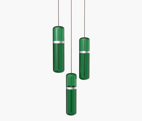 Pill | S 36—02 - Silver Anodised - Green | Pendelleuchten | Empty State