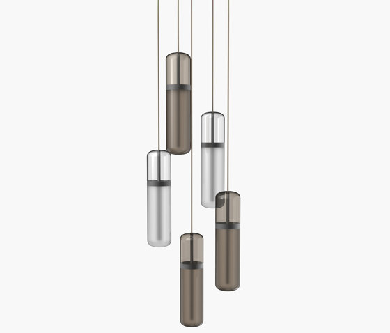 Pill | S 36—03 - Black Anodised - Opal / Smoked | Suspended lights | Empty State