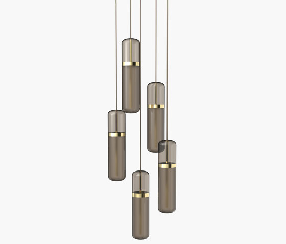 Pill | S 36—03 - Polished Brass - Smoked | Suspended lights | Empty State