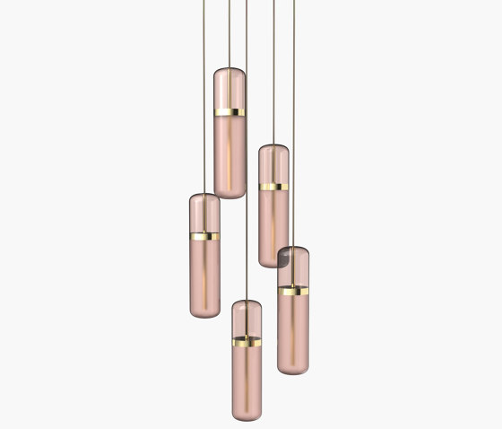 Pill | S 36—03 - Polished Brass - Pink | Suspended lights | Empty State