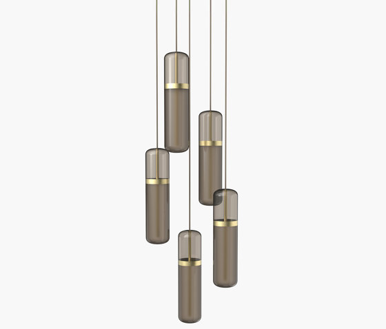 Pill | S 36—03 - Brushed Brass - Smoked | Suspensions | Empty State