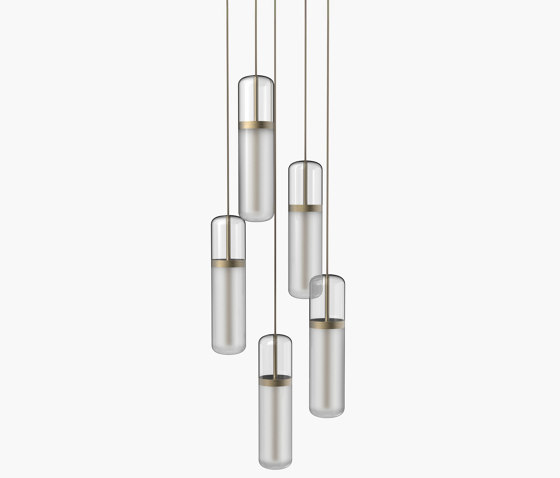 Pill | S 36—03 - Burnished Brass - Opal | Suspended lights | Empty State