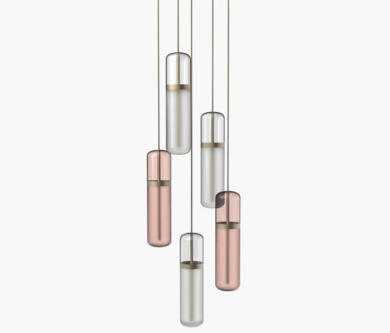 Pill | S 36—03 - Burnished Brass - Opal / Pink | Lampade sospensione | Empty State